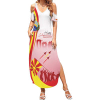 Macedonia Independence Day Family Matching Summer Maxi Dress and Hawaiian Shirt Den na nezavisnosta - Wonder Print Shop