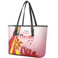 Macedonia Independence Day Leather Tote Bag Den na nezavisnosta - Wonder Print Shop