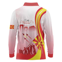 Macedonia Independence Day Long Sleeve Polo Shirt Den na nezavisnosta - Wonder Print Shop