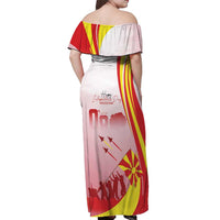 Macedonia Independence Day Off Shoulder Maxi Dress Den na nezavisnosta - Wonder Print Shop