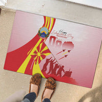 Macedonia Independence Day Rubber Doormat Den na nezavisnosta - Wonder Print Shop