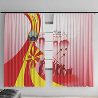 Macedonia Independence Day Window Curtain Den na nezavisnosta - Wonder Print Shop