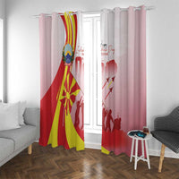 Macedonia Independence Day Window Curtain Den na nezavisnosta - Wonder Print Shop