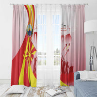 Macedonia Independence Day Window Curtain Den na nezavisnosta - Wonder Print Shop