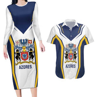 Personalized Azores Portugal Couples Matching Long Sleeve Bodycon Dress and Hawaiian Shirt Sporty Style - Wonder Print Shop