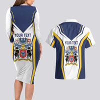 Personalized Azores Portugal Couples Matching Long Sleeve Bodycon Dress and Hawaiian Shirt Sporty Style - Wonder Print Shop