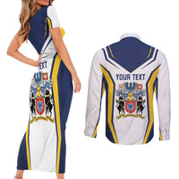 Personalized Azores Portugal Couples Matching Short Sleeve Bodycon Dress and Long Sleeve Button Shirt Sporty Style - Wonder Print Shop