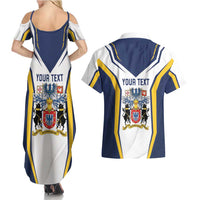 Personalized Azores Portugal Couples Matching Summer Maxi Dress and Hawaiian Shirt Sporty Style - Wonder Print Shop