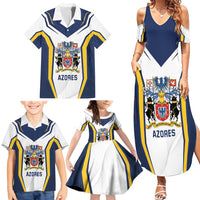 Personalized Azores Portugal Family Matching Summer Maxi Dress and Hawaiian Shirt Sporty Style - Wonder Print Shop