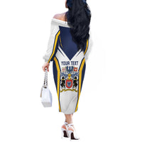 Personalized Azores Portugal Off The Shoulder Long Sleeve Dress Sporty Style - Wonder Print Shop