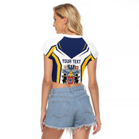 Personalized Azores Portugal Raglan Cropped T Shirt Sporty Style - Wonder Print Shop