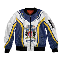 Personalized Azores Portugal Sleeve Zip Bomber Jacket Sporty Style - Wonder Print Shop