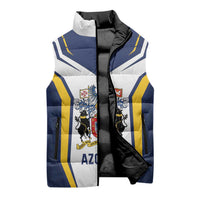 Personalized Azores Portugal Sleeveless Puffer Jacket Sporty Style - Wonder Print Shop