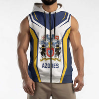Personalized Azores Portugal Sleeveless Zip Hoodie Sporty Style - Wonder Print Shop