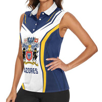 Personalized Azores Portugal Women Sleeveless Polo Shirt Sporty Style - Wonder Print Shop