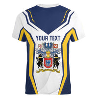 Personalized Azores Portugal Women V-Neck T-Shirt Sporty Style - Wonder Print Shop