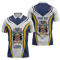 Personalized Azores Portugal Zipper Polo Shirt Sporty Style - Wonder Print Shop