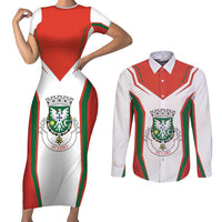 Personalized Aveiro Portugal Couples Matching Short Sleeve Bodycon Dress and Long Sleeve Button Shirt Sporty Style - Wonder Print Shop