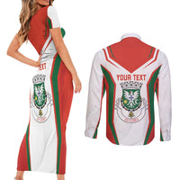 Personalized Aveiro Portugal Couples Matching Short Sleeve Bodycon Dress and Long Sleeve Button Shirt Sporty Style - Wonder Print Shop