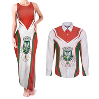 Personalized Aveiro Portugal Couples Matching Tank Maxi Dress and Long Sleeve Button Shirt Sporty Style - Wonder Print Shop