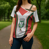 Personalized Aveiro Portugal Cross Shoulder Shirt Sporty Style - Wonder Print Shop