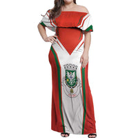 Personalized Aveiro Portugal Off Shoulder Maxi Dress Sporty Style - Wonder Print Shop