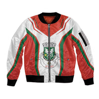 Personalized Aveiro Portugal Sleeve Zip Bomber Jacket Sporty Style - Wonder Print Shop