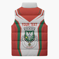 Personalized Aveiro Portugal Sleeveless Puffer Jacket Sporty Style - Wonder Print Shop