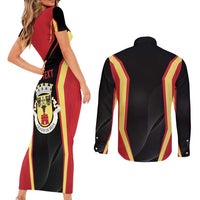 Personalized Beja Portugal Couples Matching Short Sleeve Bodycon Dress and Long Sleeve Button Shirt Sporty Style - Wonder Print Shop