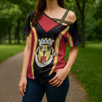 Personalized Beja Portugal Cross Shoulder Shirt Sporty Style - Wonder Print Shop