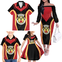 Personalized Beja Portugal Family Matching Off The Shoulder Long Sleeve Dress and Hawaiian Shirt Sporty Style - Wonder Print Shop