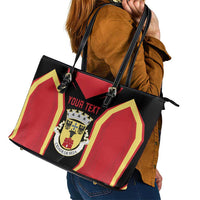 Personalized Beja Portugal Leather Tote Bag Sporty Style - Wonder Print Shop