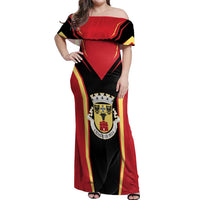 Personalized Beja Portugal Off Shoulder Maxi Dress Sporty Style - Wonder Print Shop