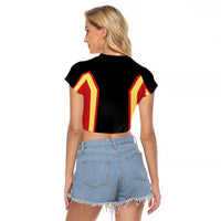 Personalized Beja Portugal Raglan Cropped T Shirt Sporty Style - Wonder Print Shop