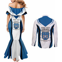 Personalized Braga Portugal Couples Matching Mermaid Dress and Long Sleeve Button Shirt Sporty Style - Wonder Print Shop