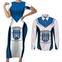 Personalized Braga Portugal Couples Matching Short Sleeve Bodycon Dress and Long Sleeve Button Shirt Sporty Style - Wonder Print Shop