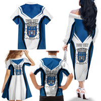 Personalized Braga Portugal Family Matching Off The Shoulder Long Sleeve Dress and Hawaiian Shirt Sporty Style - Wonder Print Shop