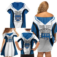Personalized Braga Portugal Family Matching Off Shoulder Short Dress and Hawaiian Shirt Sporty Style - Wonder Print Shop