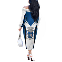 Personalized Braga Portugal Off The Shoulder Long Sleeve Dress Sporty Style - Wonder Print Shop