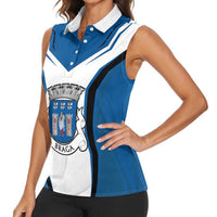 Personalized Braga Portugal Women Sleeveless Polo Shirt Sporty Style - Wonder Print Shop