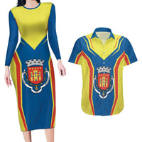 Personalized Braganca Portugal Couples Matching Long Sleeve Bodycon Dress and Hawaiian Shirt Sporty Style - Wonder Print Shop