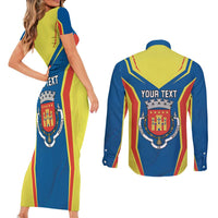 Personalized Braganca Portugal Couples Matching Short Sleeve Bodycon Dress and Long Sleeve Button Shirt Sporty Style - Wonder Print Shop