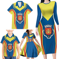 Personalized Braganca Portugal Family Matching Long Sleeve Bodycon Dress and Hawaiian Shirt Sporty Style - Wonder Print Shop