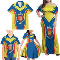 Personalized Braganca Portugal Family Matching Off Shoulder Maxi Dress and Hawaiian Shirt Sporty Style - Wonder Print Shop