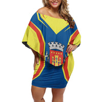 Personalized Braganca Portugal Off Shoulder Short Dress Sporty Style - Wonder Print Shop