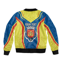 Personalized Braganca Portugal Sleeve Zip Bomber Jacket Sporty Style - Wonder Print Shop