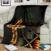 Happy Meskel Celebration Blanket Cross Fire And Lion Flag Color