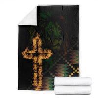 Happy Meskel Celebration Blanket Cross Fire And Lion Flag Color