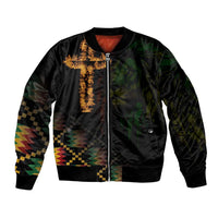 Happy Meskel Celebration Bomber Jacket Cross Fire And Lion Flag Color - Wonder Print Shop
