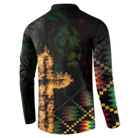 Happy Meskel Celebration Button Sweatshirt Cross Fire And Lion Flag Color - Wonder Print Shop